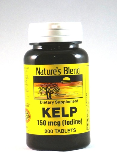 [BRSWI2QPBUBGGEDC] Nature's Blend Kelp 150 mcg (Iodine) 200 Tablets