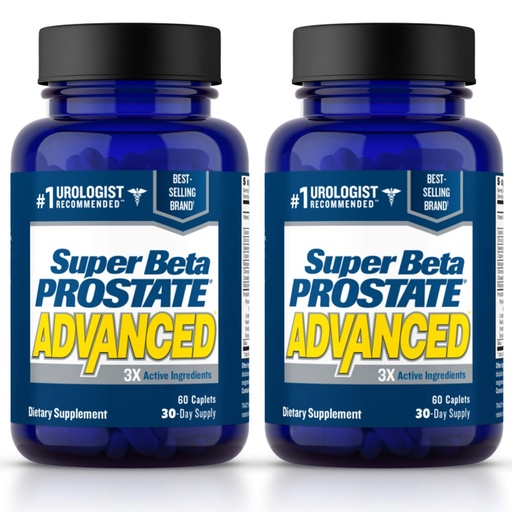 [BRSWGELRO57WEFLB] SUPER BETA PROSTATE Advanced – Promote Sleep, Support Bladder Emptying. Prostate Support Supplement for Men's Health with Beta Sitosterol, not Saw Palmetto. (120 Caplets, 2-Pack)