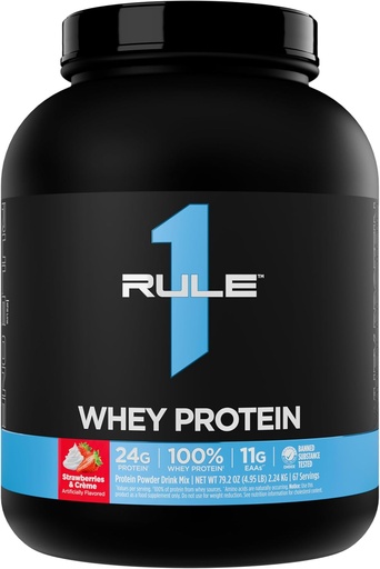 [BRSW2BA5B4FAOFD5] כלל 1 חלבון Whey - 24g Fast-Acting חלבון ממקורות All-Whey עם באופן טבעי Occurring EAAs & BCAAs for Workout Recovery or Anytime Use (5 פאונד)