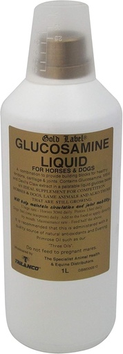 [BRSWI2T6OEAQKE34] Gold Label Glucosamine Liquid, Horse Supplement, gezonde gewrichten en mobiliteit, 1 liter