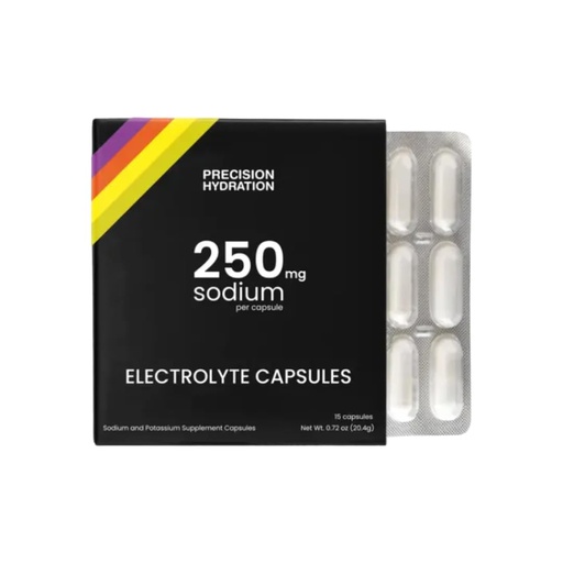 [BRSWGZQ5C4BBQ334] Precision Hydration Electrolyte Capsules - 15 Blister Packed (Waterproof) / Salt Capsules - Combat Cramp - No Artificial Ingredients, Digestion-Friendly Formula - Gluten Free,Vegan Friendly (1-Pack)