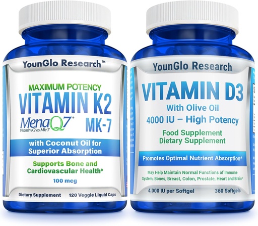 [BRSRAFAZDN6A2E3J] Vitamin D3 4000 IU & Vitamin K2 MK7 100 mcg Supplements