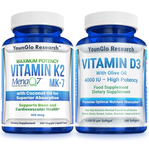 [BRSRAFAZDN6A2E3J] Vitamin D3 4000 IU & Vitamin K2 MK7 100 mcg Supplements