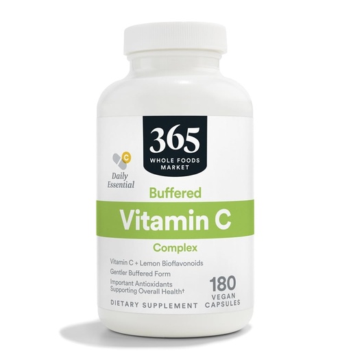 [BRSWGZQCBMPAEHQU] 365 by Whole Foods Market, Buffered Vit C w/Bioflavonoids 500 MG, 180 CT