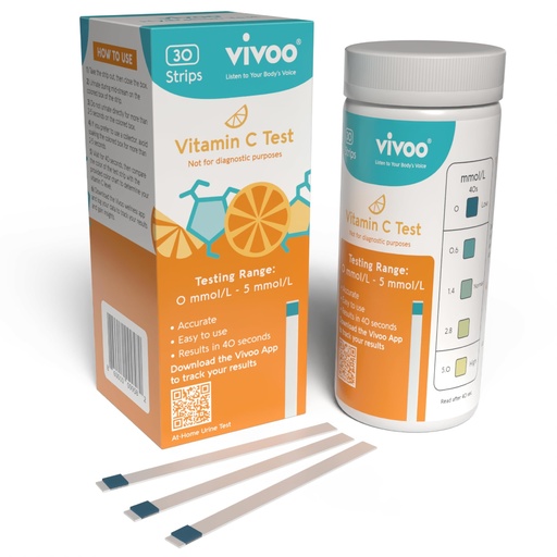 [BRSROBQ5B4IBMFI7] Vivoo Test Strip - Track Your Vitamin C Status at Home! 40-Second Test for Accurate Levels, Empowering You to Optimize Your Nutrition - 30 Strips