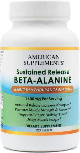 [BRSROEA2DJ4GK2AV] Sustained Release Beta-Alanine-Strength & Endurance Formula-1,600 mg 120 Tablet