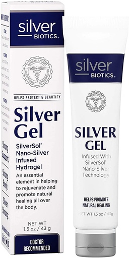 [BRSWIYYGBMPWKHDO] American Biotech Labs Silver Biotics Patented Multivalent SilverSol 20 PPM Soothing Skin Gel | Versatile 1.5 oz for Skin Comfort and Wellness