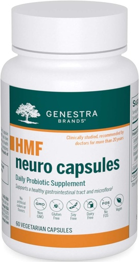[BRSWI2TROAMRGDA5] Genestra Brands HMF Neuro Capsule - Пробиотики для женщин, мужчин и детей - для здоровья кишечника - 60 капсул