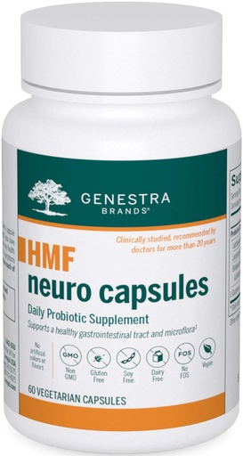 [BRSWI2TROAMRGDA5] Genestra Brands HMF Neuro Capsule - Women, Men & Kids Probiotics - for Gut Health - 60 Capsules