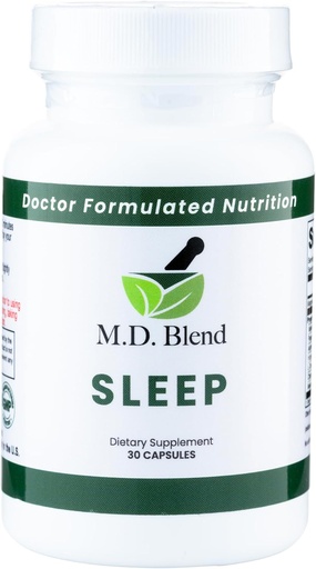 [BRSROBQLOR6WO3Y3] Sleep - Natural Supplement with L-Theanine, Ashwagandha, Magnesium, Valerian Root, Melatonin - Non-Habit Forming Formula for Deep Sleep & Rejuvenating Rest - 90 Capsules