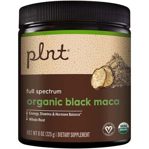 [BRSROEI2AQMBSFDK] Organic Black Maca Powder Full Spectrum - Supports Energy, Stamina, & Hormone Balance (8 oz./45 Servings)