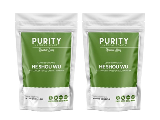 [BRSWGGD3AENWOADD] Certified Organic He Shou Wu - Large 5oz Bag of 30:1 Concentrated-Fo-ti - Organic Foti Extract- Fo ti He Shou Wu Organic (Pack of 2-10 Ounces)