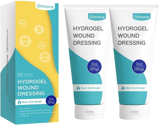 [BRSW2ELYCEPRAG37] Dimora 2 Packs 6oz Hydrogel First Aid Ointment, Burn Injory Soothing Gel, Skin Repair Cream for Emergency Burn, Postoperative Incisions, Bruises, Debridement Wound Care