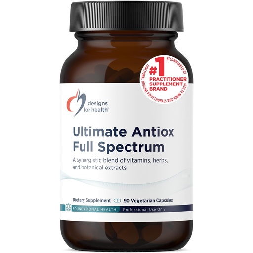 [BRSWIYDQOMEA4HDG] Designs for Health Ultimate Antiox Full Spectrum - Antioxidant Supplement with Resveratrol, Acerola, Lutein, Curcumin C3, Quercetin + More (90 Capsules)