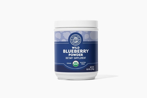 [BRSWKHYPOYIWKAD7] Vimergy Wild Blueberry Powder – Protege la salud cerebral* - Apoya la función cardiovascular* – Orgánica, Vegana y Sin gluten – Tamaño regular 250g