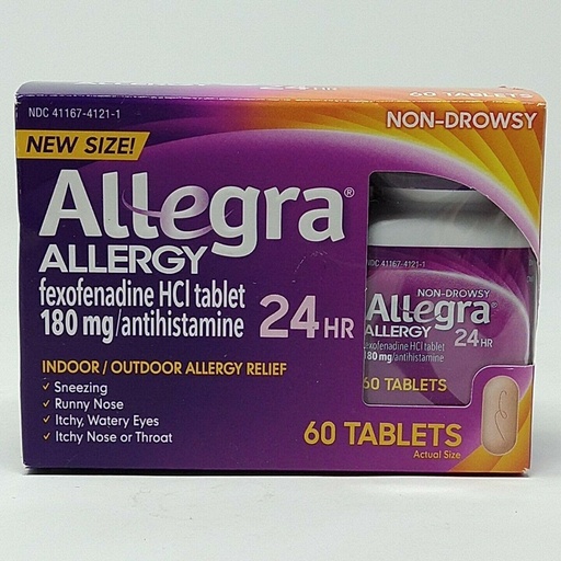 [BRSRM235CEJQEGTZ] Allegra Allergy Medication 60 Count