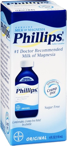 [BRSWIGIGAAGGOHIZ] Philips 'mælk af Magnesia Saline Laxative Original Sugar Free, 4 oz