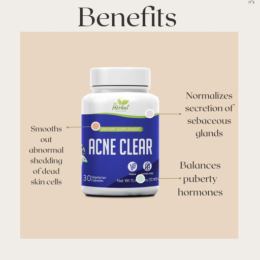 [BRSROEDQCIHAOGYY] Acne Clear - Pillole d'acne Pelle chiara - Trattamento dell'acne - Cleanse & Detoxify - Integratori Anti-Acne per Uomini, Donne & adolescenti - Pillole d'acne ormonale e cistico - Integratore naturale al 100%