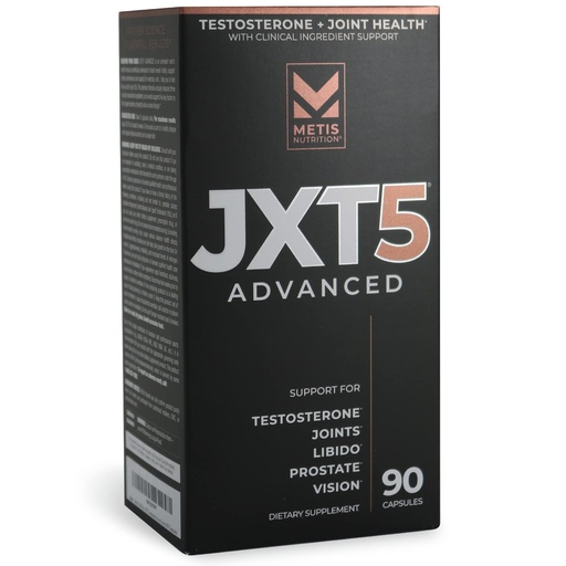 [BRSWG2YDOZ6WCEL5] METISNutrition JXT5 Joint Health - 5-in-1 Men's Health Supplement to Libido, Prostate, and Vision - Test Boost, Joint Support, and Improve Energy (90 Capsules)