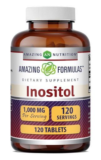 [BRSWGZD4AAJQODY3] Amazing Formulas Inositol Tablets Supplement | 1000 Mg per Serving | Vitamin B8 | Non-GMO | Gluten-Free | Made in USA (1 Pack, 120 Count)