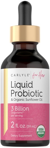 [BRSRAY3QOIBBS33Z] Carlyle Liquid Probiotic for Women | 2 fl oz | with Organic Sunflower Oil | 3 Billion Active Organisms | Dietary Supplement for Her
