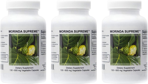 [BRSWGZIFDN4AMYIV] Supreme Nutrition Morinda Supreme, 130 Whole Noni Fruit Vegetarian Capsules | 3 Pack
