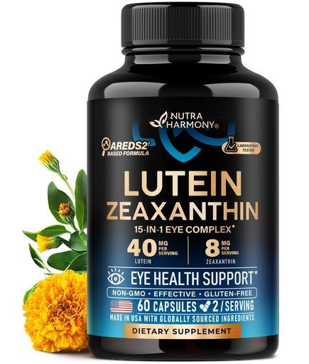 [BRSRAEA3AABGY33H] Eye Vitamins - Lutein and Zeaxanthin Supplements - AREDS2 Based Supplement for Seniors & Adults - Eye Health & Vision Support - Saffron, Zinc, Vitamins, Copper, Super Greens - Made in USA, 60 Capsules