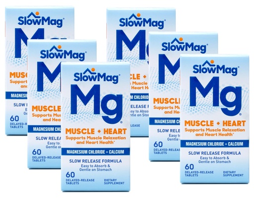 [BRSWKZAKBYARMH34] Slow-Mag Slow-Mag Magnesium Chloride With Calcium, 60 tabs Pack of 6