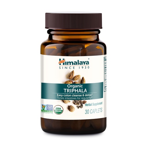 [BRSWIBYAAIFRUYLG] Himalaya USDA Organic Triphala Capsules, 688mg,Triphala Tablets,Digestive Health Supplement for Colon Cleanse & Occasional Bloating and Constipation Relief - Vegan, Non-GMO, Gluten Free, 30 Caplets