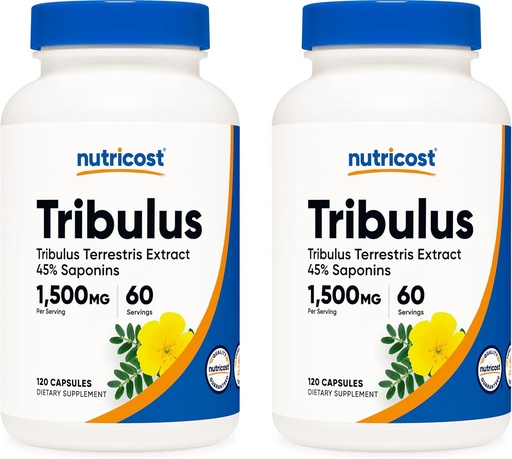 [BRSWKED7CQIRM2A5] Nutricost Tribulus Terrestris Extract 750mg, 120 Capsules (2 Bottles)