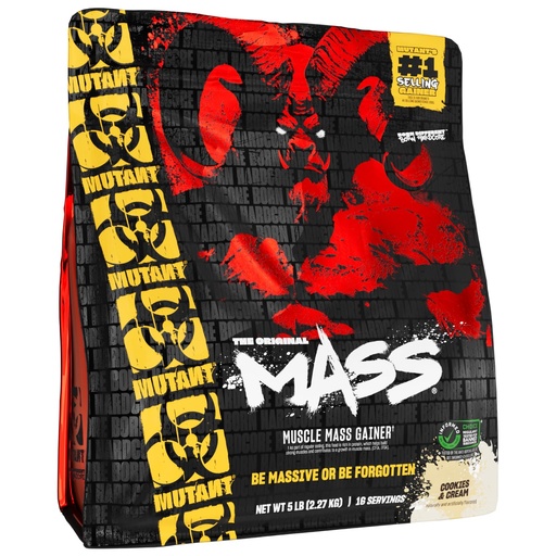 [BRSWG2QDCICGGC3D] Mutant Mass | Weight Mass Gainer Protein Powder - high Calorie Protein Powder for Mass gain - Cookies and Cream - 5 Pound