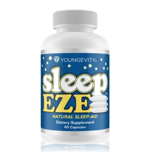 [BRSWIZIQBEIGKHY5] Youngevity Sleep Eze - Natural Sleep Support - Valerian Root, Passion Flower, 5-HTP, Melatonin - Non-Habit Forming - Sleeping Support Supplement - (60 Capsules)