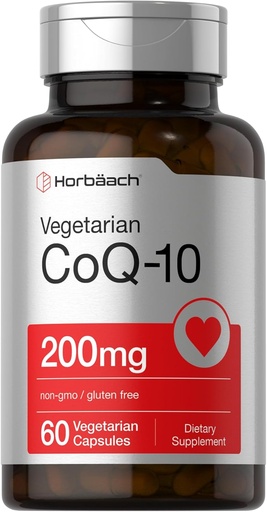 [BRSRMHADDMBGOYLG] Horbäach CoQ10 200mg | Piperbeltz erauzketa | 60 kapsulak | Begetarianoa, Glutenik gabeko osagarria