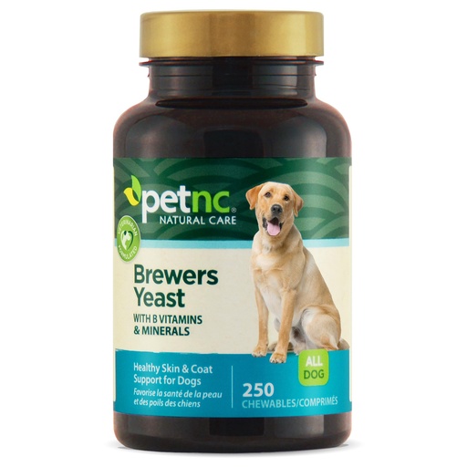[BRSWIFABBN6QK3I7] Petnc Natural Care Brewers Yeast Dog Skin and Coat Supplement (250 Chewables), With B Vitamins, Antioxidants & Minerals, Promotes Healthy Skin & Glossy Coat, For Dogs 10 Lbs & Over