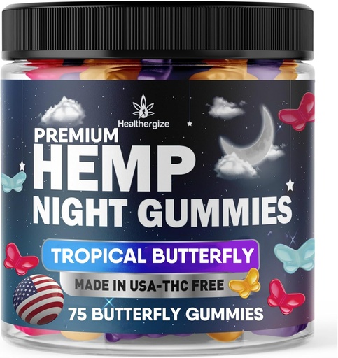 [BRSROATRCEIBMYL6] Konope Gummies Night Time, High Potency Nap Gummies, Mier a relaxácia, Ovocné Butterfly Gummy Bear Euches, Good Mood, Calm, Restful Bedtime-Natural Omega Hemp Oil-Made v USA