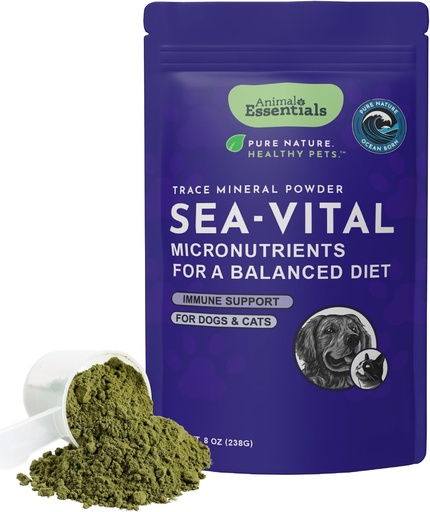 [BRSWIZT6B4JWEYIZ] Animal Essentials Ocean Kelp for Dogs & Cats - Thyroid Support, Thyroid Supplement, Sea Kelp Powder, Trace Minerals, Veterinarian Recommended - 8 Oz