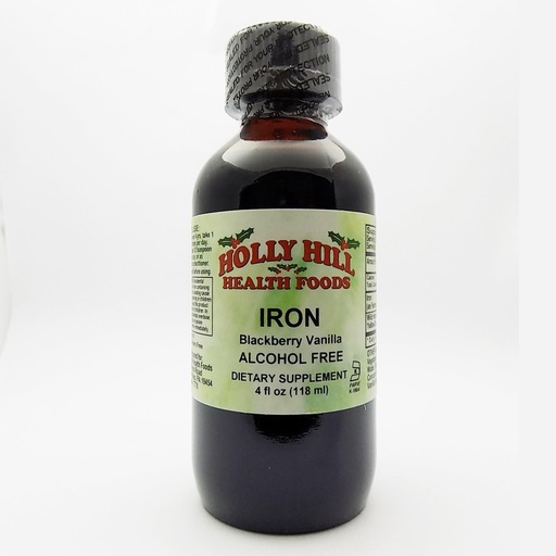 [BRSWGZQ5BYHRUFLZ] Holly Hill Health Foods, Iron Alcohol Free, BlackBerry Vanilla, 4 Ounces