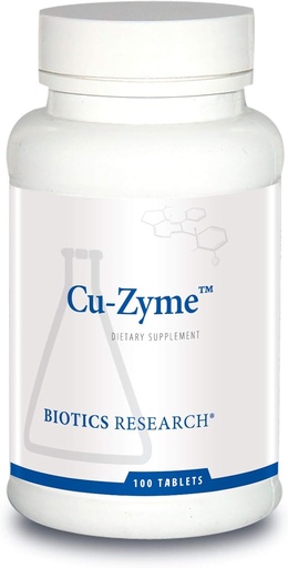 [BRSWGEI2BUNGEADL] Biotics Research Cu-Zyme Essential Mineral Supplement, Energy Metabolism, Iron Absorption, Healthy Bones, Immune Function 100 Tablets