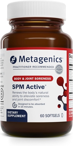 [BRSWK2YPDIMQ2C3M] Metagenics SPM Active - Specialized Pro-Resolving Mediators from Marine Oils - Supports Normal Inflammatory Response, Tissue Health, Joint Comfort, Immune Health - Non-GMO & Gluten-Free - 60 Softgels