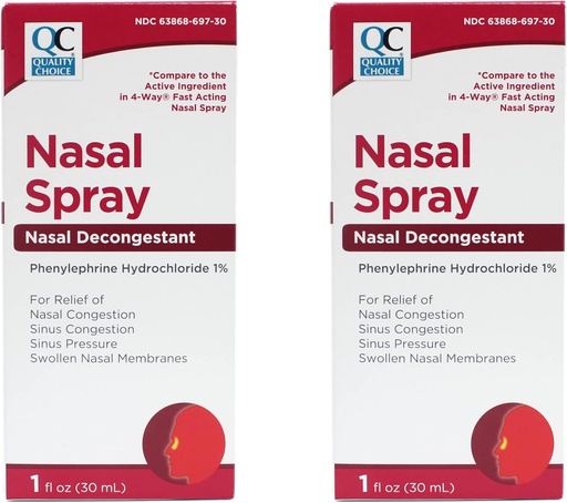 [BRSWGYYHBUPRY2AY] Quality Choice Nasal Decongestant Spray 1 OZ (2)