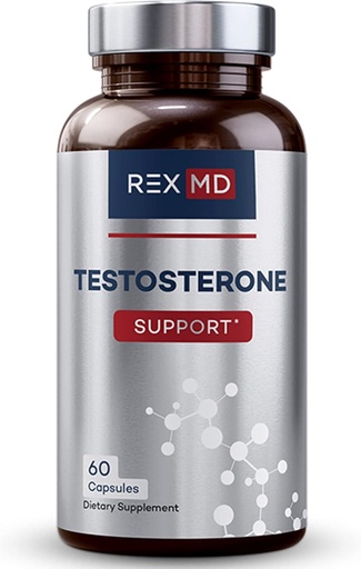 [BRSW2ZDQBMNAMYL5] REX MD Testosterone Support Supplement for Men | Supports Energy, Stamina, Performance | Natural Ingredients Including Fenugreek Help Support Body's Testosterone Levels, Made in USA