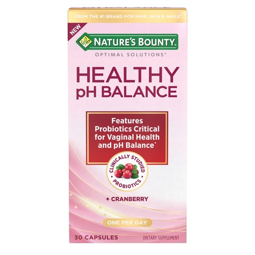 [BRSROCQTA4BR4F3J] Nature's Bounty Probiotics for Women, Vaginal Probiotics for Healthy pH Balance, 2 Billion CFU, Clinically Studied Strains, Optimal Solutions pH Balance Pills, 30 Vegetarian Capsules