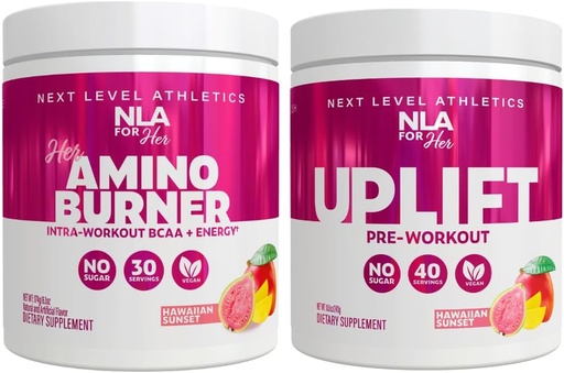 [BRSW2GANCNYB42DD] NLA for Her Pre/Intra Workout Stack (Includes Her Thermogenic Amino Hawaiian Sunset and Uplift Pre Workout Hawaiian Sunset)