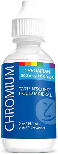 [BRSWIG33CQNRCHQ3] Geschmack N' Score Chromium Liquid Ionic Mineral Supplement; 100% rein; 500 mcg; 118 Servierungen