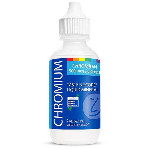 [BRSWIG33CQNRCHQ3] Taste N' Score Chromium Liquid Ionic Mineral Supplement; 100% Pure; 500 mcg; 118 Servings