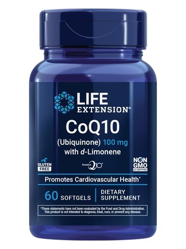 [BRSWEC3YDENWCCY6] Life Extension CoQ10 (Ubiquinone) with d-Limonene – Heart Health, Fight General Fatigue, Better Absorption – Gluten-Free, Non-GMO – 60 Softgels