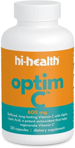 [BRSWIZYDAANQ4G3K] Hi-Health Optim-C 600 mg Buffered Vitamin C (120 Capsules)