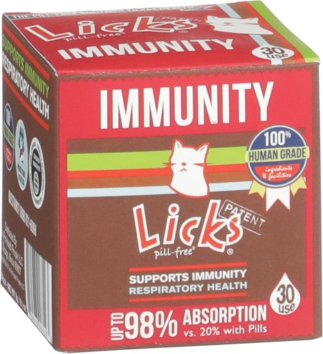 [BRSWGZIYAQFAI3YY] Licks Pill-Free Cat Immunity - Immune Support Cat Supplies - Respiratory Supplements - Health Supplies - Gel Packets - 30 Use