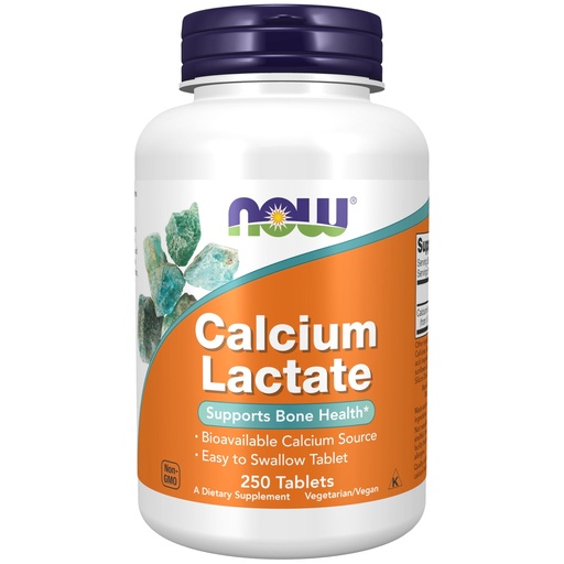 [BRSWIY35BZ4AEHDO] NOW Foods Supplements, Calcium Lactate, Supports Bone Health, Easy to Swallow Tablet, 250 Tablets