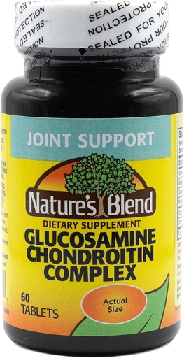 [BRSWIZQCCQHBEE3I] Nature's Blend Glucosamine Chondroitin Complex Tablets, 60 Tabs